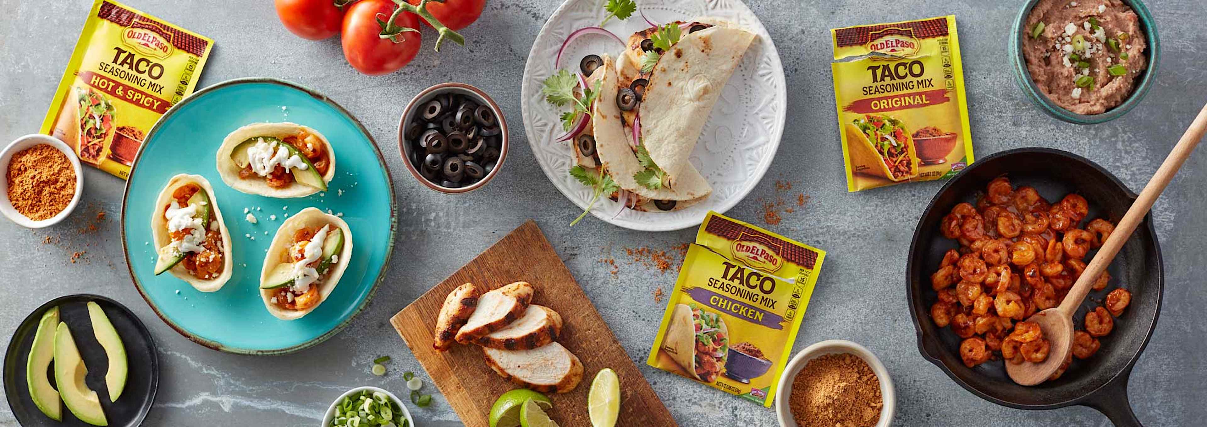An array of different Old El Paso products